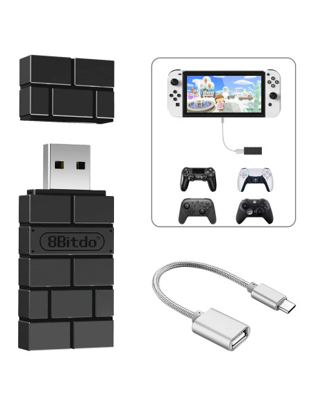 Adaptador Inalámbrico 8BitDo para Consolas y PC - Bluetooth