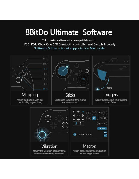 Adaptador Inalámbrico 8BitDo para Consolas y PC - Bluetooth