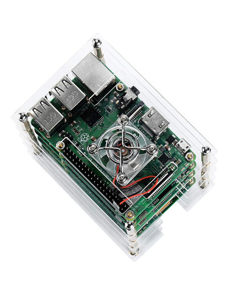 Caja Clúster GeeekPi para Raspberry Pi 4/3 con Ventiladores