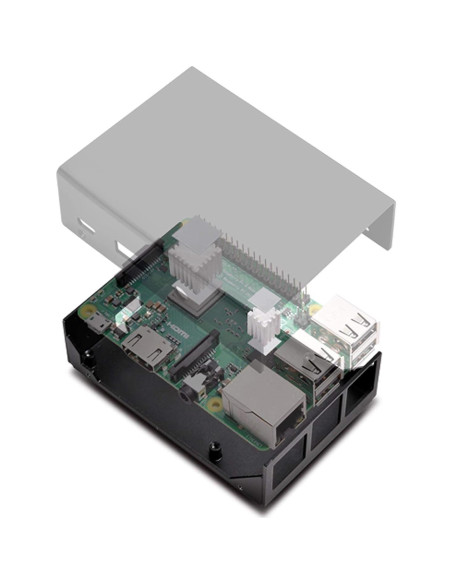 Caja de Aluminio SilverStone SST-PI01 para Raspberry Pi 3B+/2B/1B+ Caja de Aluminio SilverStone SST-PI01 para Raspberry Pi 3B+/2B/1B+
