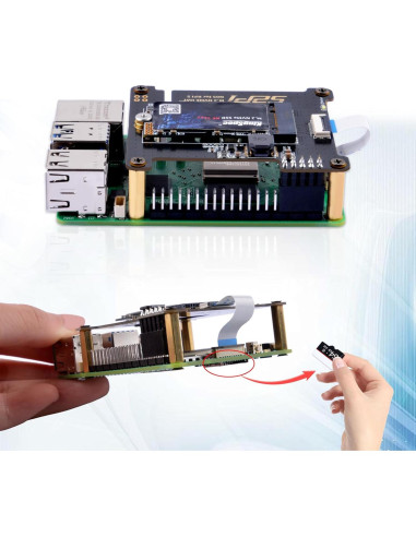 Adaptador M.2 NVMe a PCIe GeeekPi N05 para Raspberry Pi 5