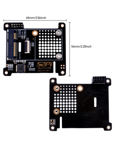 Adaptador Mini PCIe GeeekPi HAT M02 para Raspberry Pi 5
