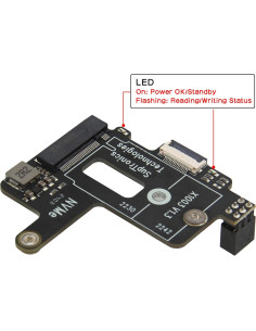 Geekworm X1003 PCIe a M.2 HAT para Raspberry Pi 5 - Soporte NVMe 2