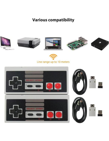 Controlador Inalámbrico Gxcdizx para NES Classic - 2 Unidades