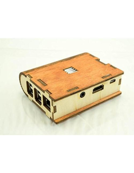 Funda de Madera C4Labs con Ventilador para Raspberry Pi 3B+ y 2 Funda de Madera C4Labs con Ventilador para Raspberry Pi 3B+ y 2