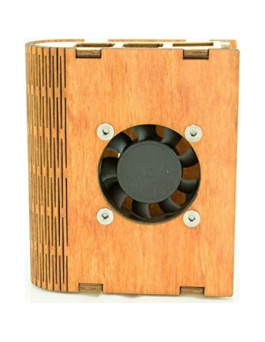 Funda de Madera C4Labs con Ventilador para Raspberry Pi 3B+ y 2