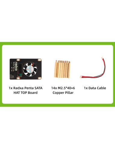 Placa Superior Radxa Penta SATA HAT con Pantalla OLED