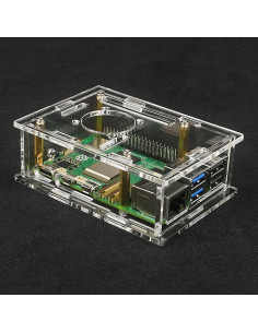 Caja Acrílica Transparente con Ventilador para Raspberry Pi 5 2
