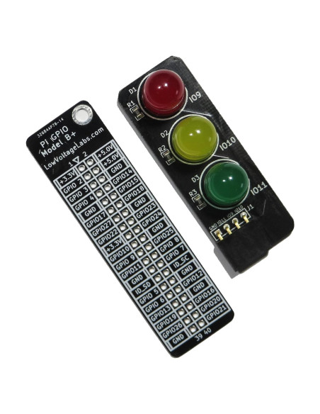 Paquete Placa GPIO Plus y Semáforo Pi Low Voltage Labs