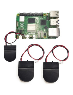 Caja de Batería RTC Awxlumv para Raspberry Pi 5 - Soporte Negro 2
