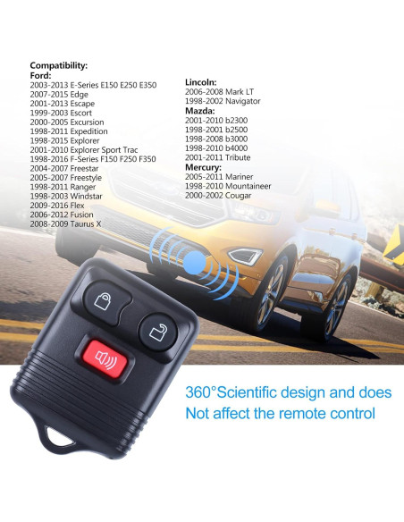 Control Remoto de Entrada Sin Llave VERYOH 3 Botones 315MHz