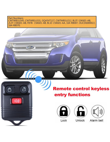 Control Remoto de Entrada Sin Llave VERYOH 3 Botones 315MHz