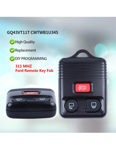 Control Remoto de Entrada Sin Llave VERYOH 3 Botones 315MHz