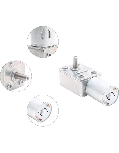 Motor de CC Jersvimc 12V 10RPM Engranaje Alto Par