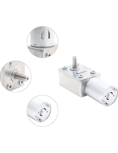 Motor de CC Jersvimc 12V 10RPM Engranaje Alto Par