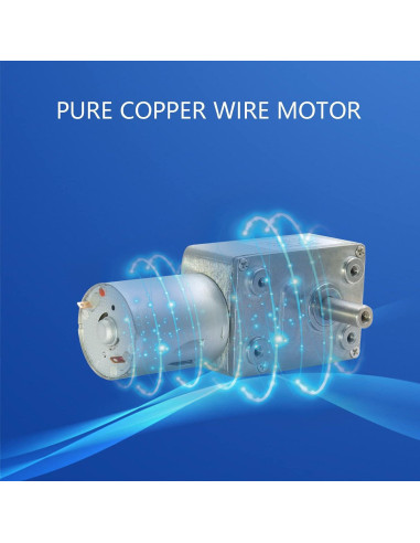 Motor de CC Jersvimc 12V 10RPM Engranaje Alto Par