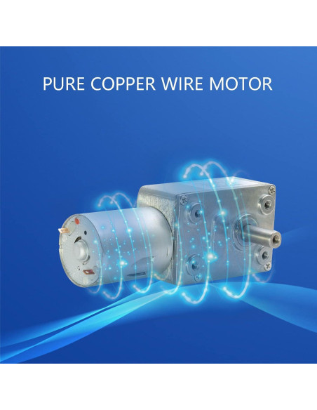 Motor de CC Jersvimc 12V 10RPM Engranaje Alto Par