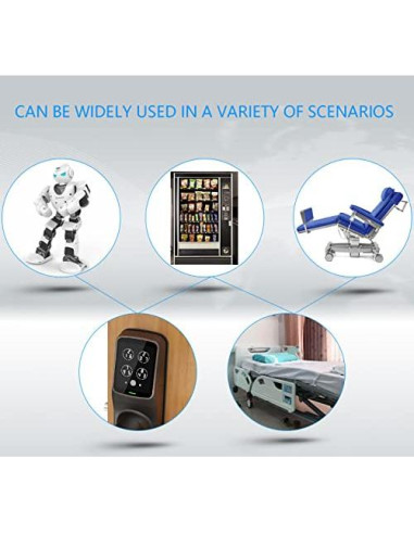 Motor de CC Jersvimc 12V 10RPM Engranaje Alto Par