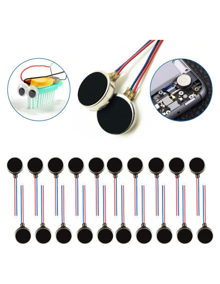 20 Motores de Vibración DC 3V Zard zoop 12000RPM 8cm
