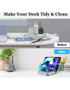 Estación de Carga USB VIMC 4 Puertos Cargador Rápido 2