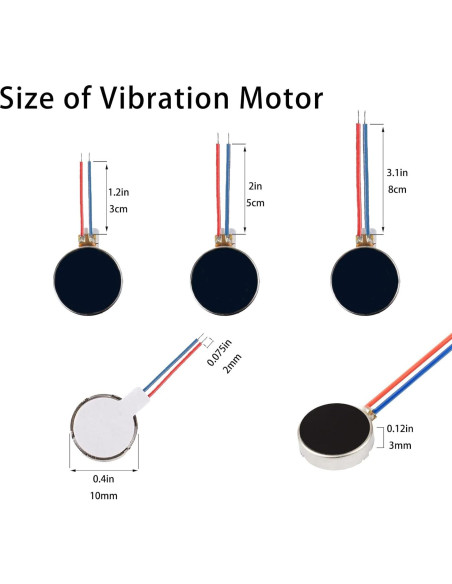 20 Motores de Vibración DC 3V Zard zoop 12000RPM 8cm