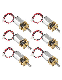 6pcs Motor N20 DC 3V-6V Baja Velocidad Metal para Juguetes