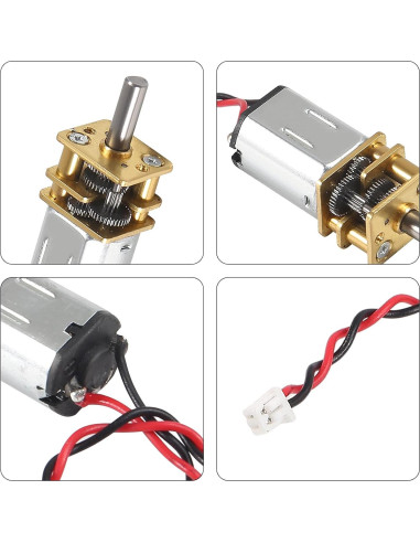 6pcs Motor N20 DC 3V-6V Baja Velocidad Metal para Juguetes