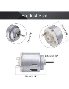 Motor Micro CC Fielect 5Pcs 1.5-6V 5000-20000RPM para Juguetes 2