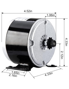 Motor Eléctrico 24V 350W Vixest para E-Scooter y Bicicleta 2
