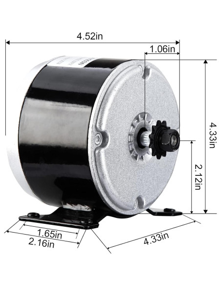 Motor Eléctrico 24V 350W Vixest para E-Scooter y Bicicleta