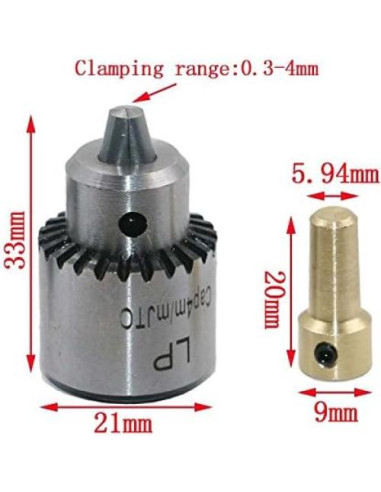 Mini Taladro Eléctrico Yakamoz Chuck 0.3-4mm con Llave