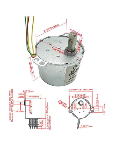 Motor de Engranaje AC BRINGSMART 110V 20rpm Bajo Ruido