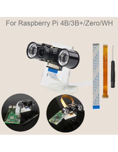 Cámara de Visión Nocturna 5MP Ojo de Pez 130 para Raspberry Pi