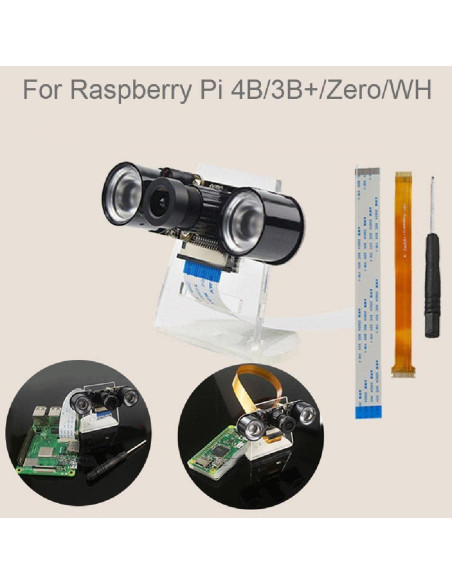 Cámara de Visión Nocturna 5MP Ojo de Pez 130 para Raspberry Pi