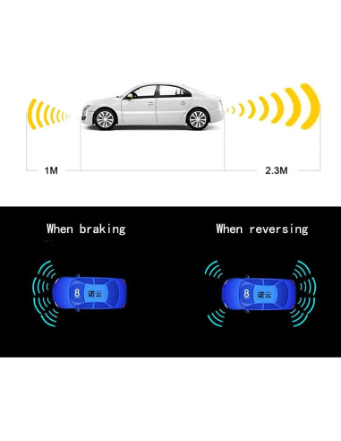 Sistema Parktronic NY-006-008 con 8 Sensores y Pantalla LCD