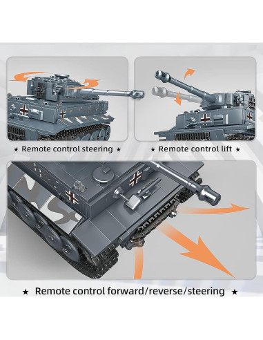 Mould King 20014 Tanque Tigre RC Juguete Construcción 800 Piezas