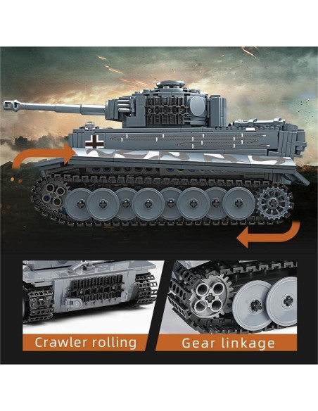 Mould King 20014 Tanque Tigre RC Juguete Construcción 800 Piezas Mould King 20014 Tanque Tigre RC Juguete Construcción 800 Piezas