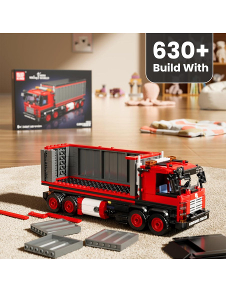 Camión Contenedor Rojo Mould King 24069 630 Piezas