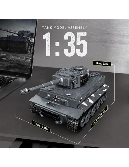 Mould King 20014 Tanque Tigre RC Juguete Construcción 800 Piezas Mould King 20014 Tanque Tigre RC Juguete Construcción 800 Piezas