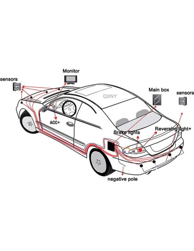 Sistema Parktronic NY-006-008 con 8 Sensores y Pantalla LCD