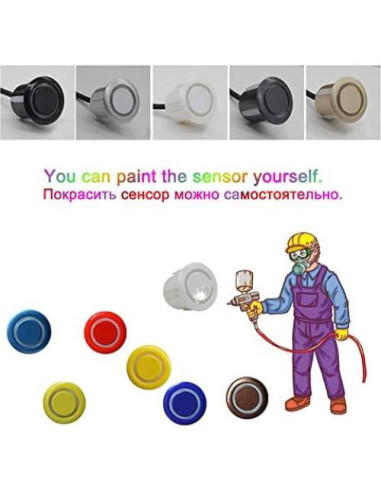 Sistema Parktronic NY-006-008 con 8 Sensores y Pantalla LCD