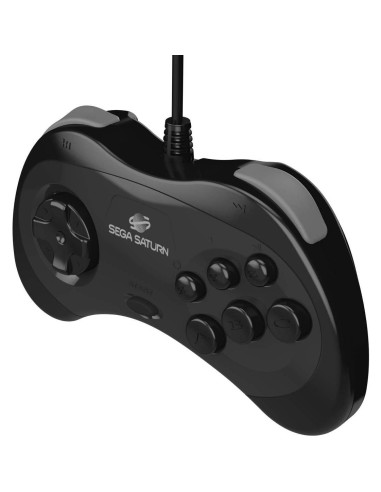 Controlador USB Retro-Bit Sega Saturn Modelo 2 Negro 3m