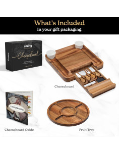 Conjunto de Tablas de Charcutería SMIRLY - Madera de Acacia 2
