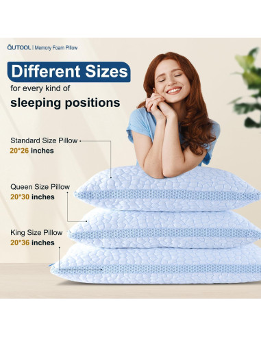 Almohadas de Enfriamiento QUTOOL Estándar 2 Piezas 50.8x66cm