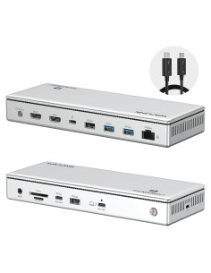 Dock Thunderbolt 4 WAVLINK 13-en-1 Doble HDMI 4K 60Hz