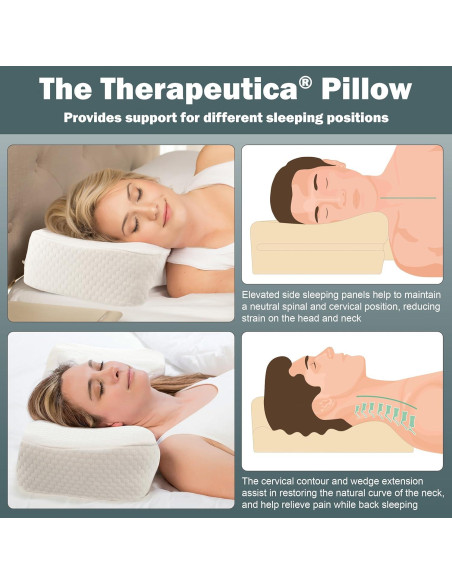 Almohada Ortopédica Therapeutica Grande - Espuma Cervical Firme