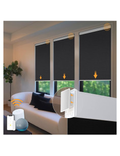 Persianas Motorizadas Hapadif MH100 71x183cm Blackout Negro