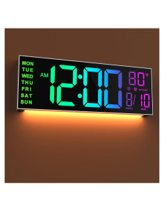 Reloj de Pared Digital JALL 16" LED con Alarma y Temporizador