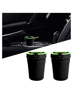 Cenicero de Auto Mandark, 2 Piezas, Portátil y Sin Humo