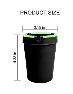 Cenicero de Auto Mandark, 2 Piezas, Portátil y Sin Humo 2